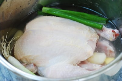 Instant Pot Nurungji Baeksuk (Boiled Chicken with Rice