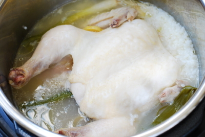 Instant Pot Nurungji Baeksuk (Boiled Chicken with Rice
