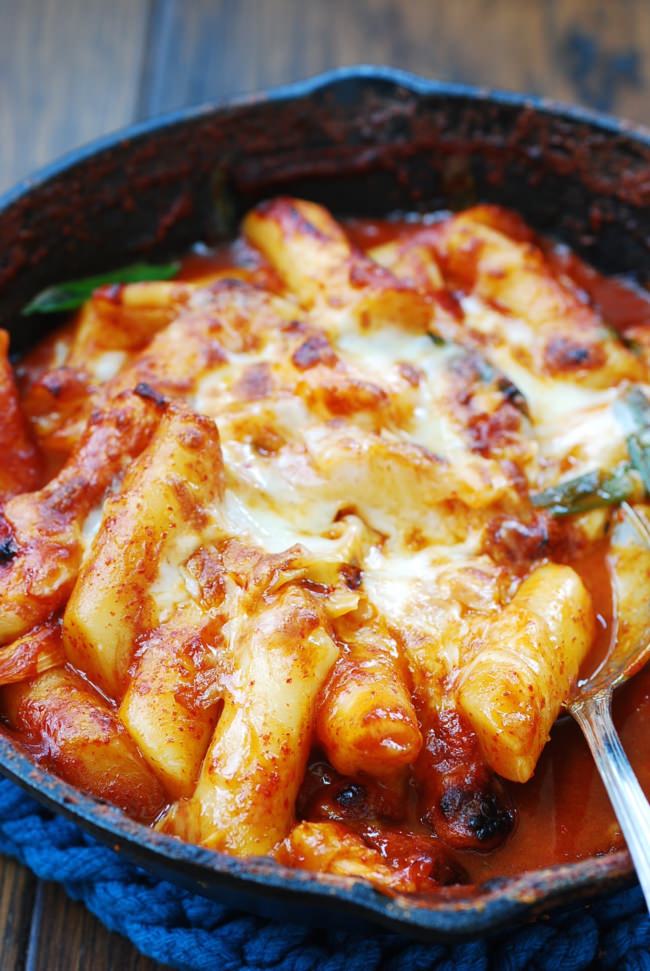 Seafood Cheese Tteokbokki (Spicy Rice Cake) - Korean Bapsang