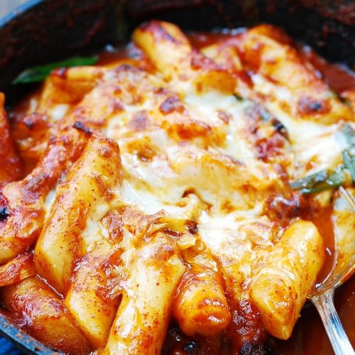 DSC 1886 500x500 - Seafood Cheese Tteokbokki (Spicy Rice Cake)