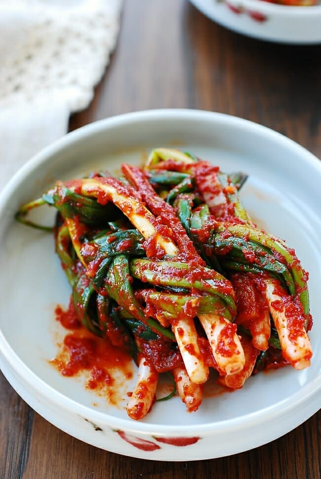 Pa Kimchi (Green Onion Kimchi) - Korean Bapsang