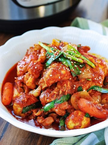 Instant Pot Korean red spicy chicken