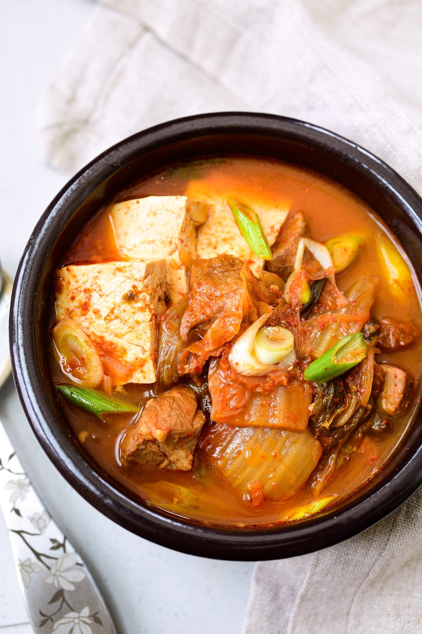 Instant Pot Kimchi Jjigae (Stew). 