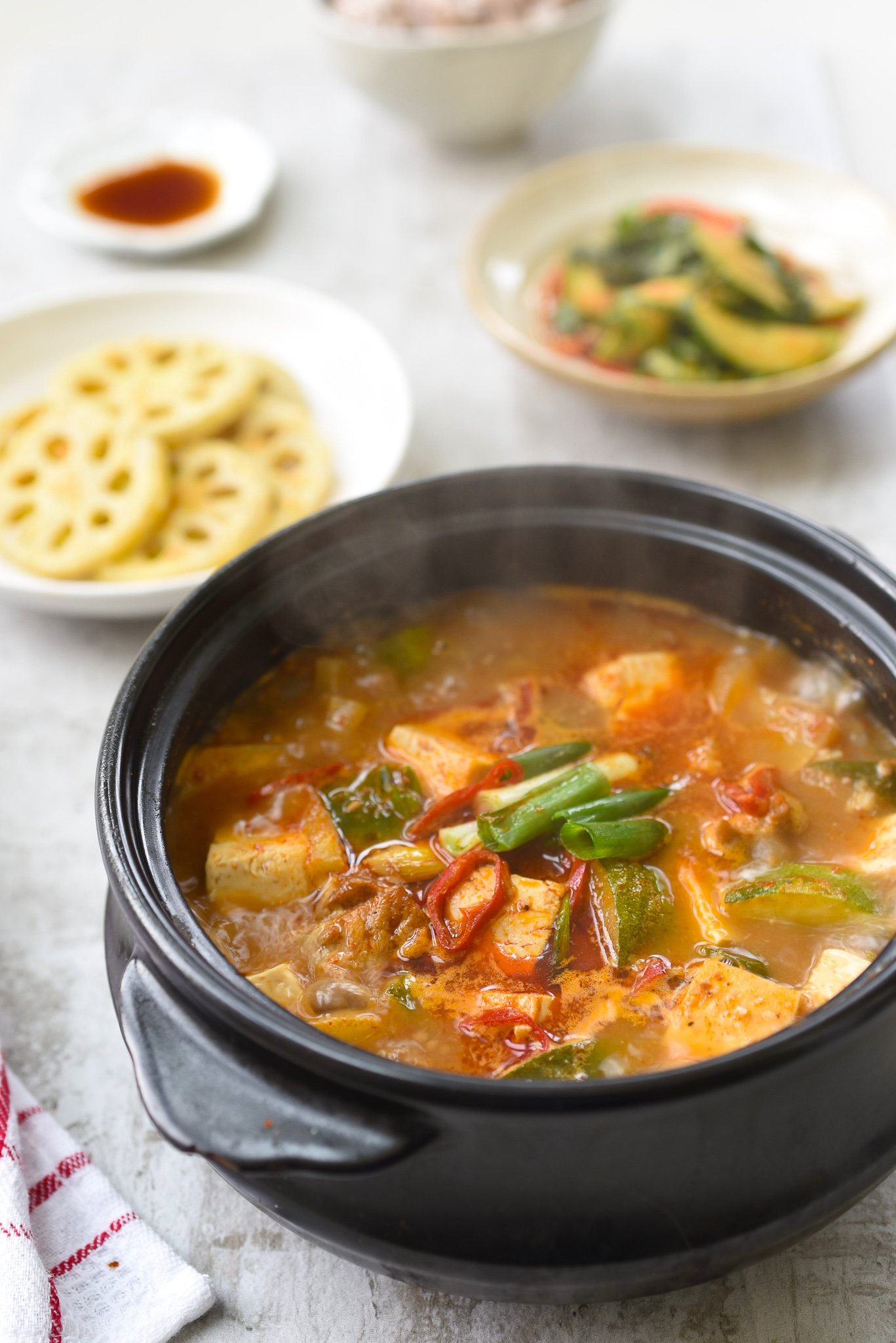DSC 0686 - Doenjang Jjigae (Soybean Paste Stew with Pork and Vegetables)