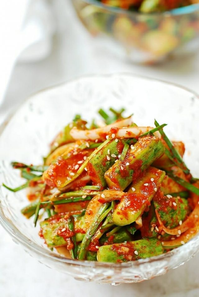 Cucumber Kimchi (Oi Kimchi) Super Easy Recipe Korean Bapsang
