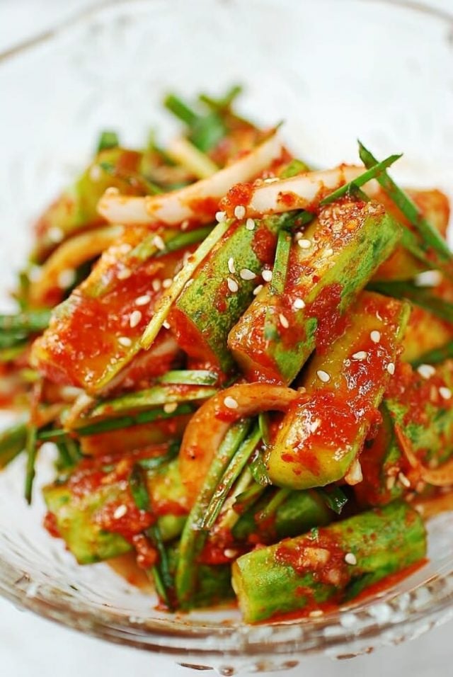 Cucumber Kimchi (Oi Kimchi) Super Easy Recipe Korean Bapsang