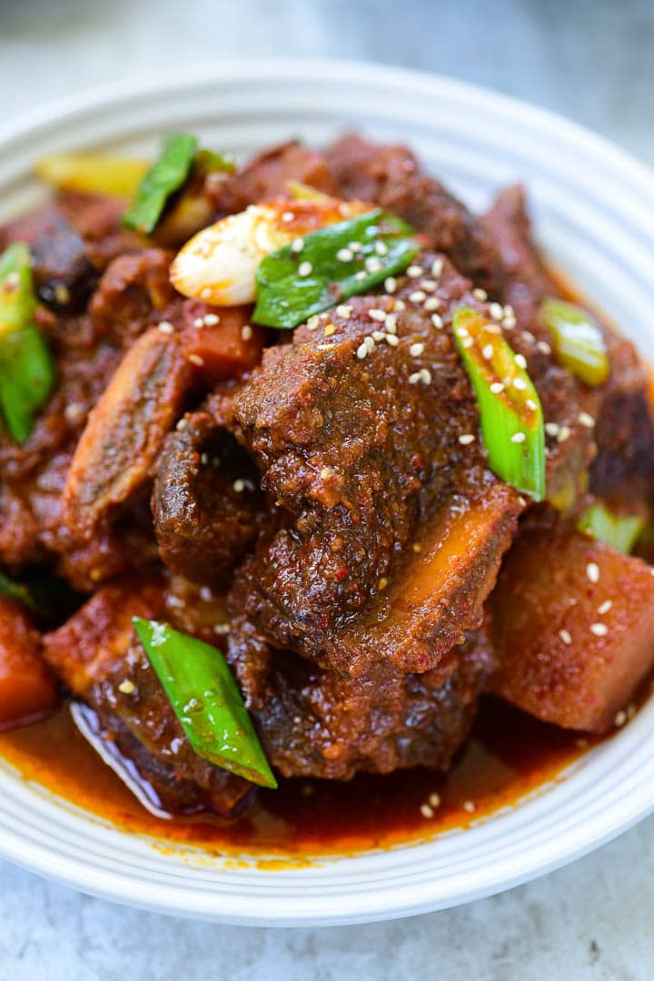 DSC 1308 1 - Instant Pot Spicy Galbijjim (Braised Short Ribs)