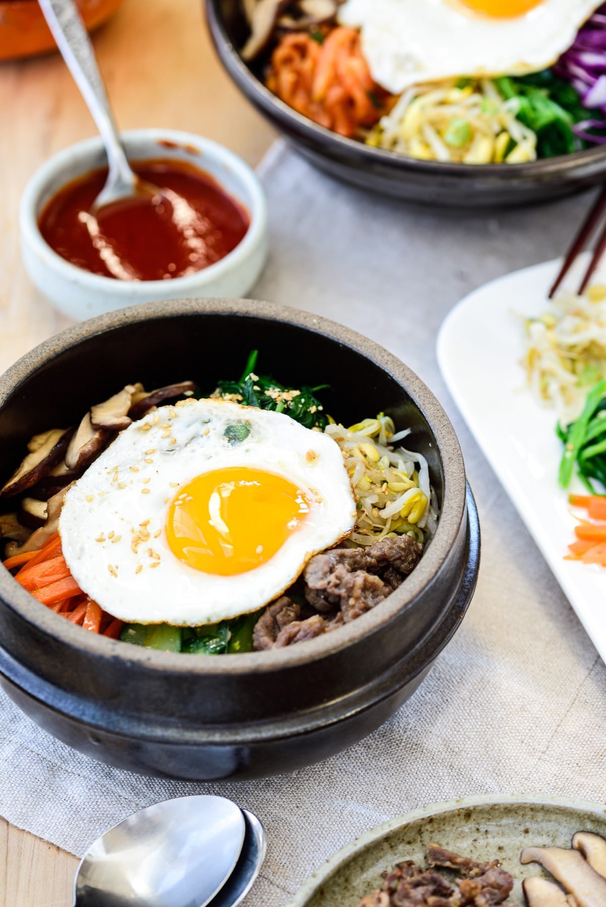 Dolsot Bibimbap (Korean Stone Pot Rice Bowl), Recipe