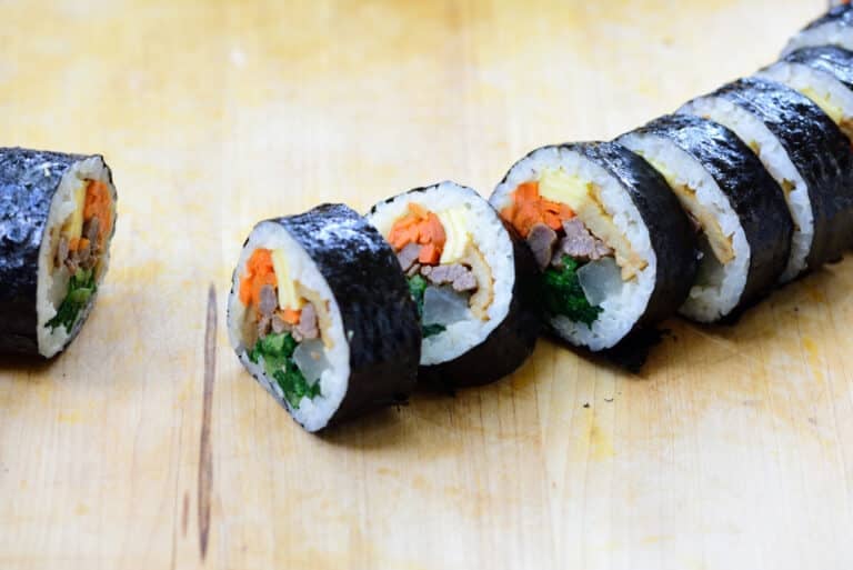 DSC8332 768x513 - Kimbap (Seaweed Rice Rolls)