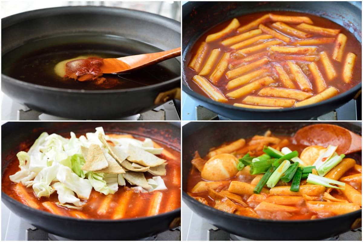 Korean Spicy Rice Cakes - Tteokbokki 떡볶이 - It's Liz Miu