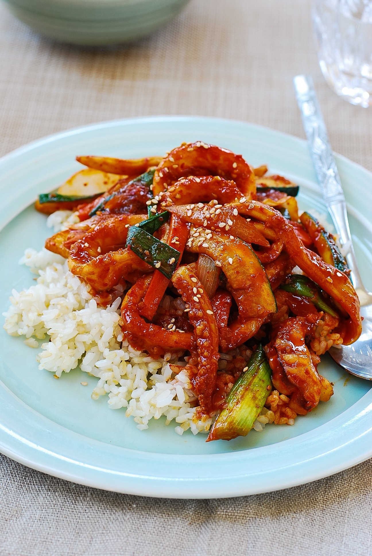 DSC 0047 - Ojingeo Bokkeum (Koreanischer gewürzter Tintenfisch)