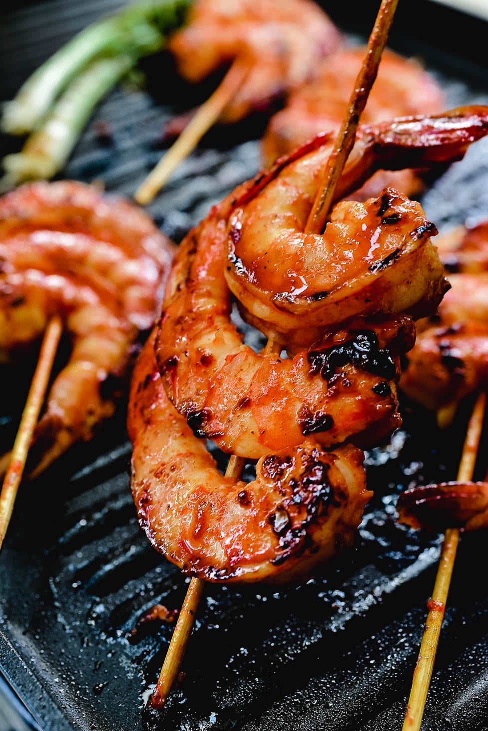 Spicy Shrimp Skewers (Gochujang Gui) - Korean