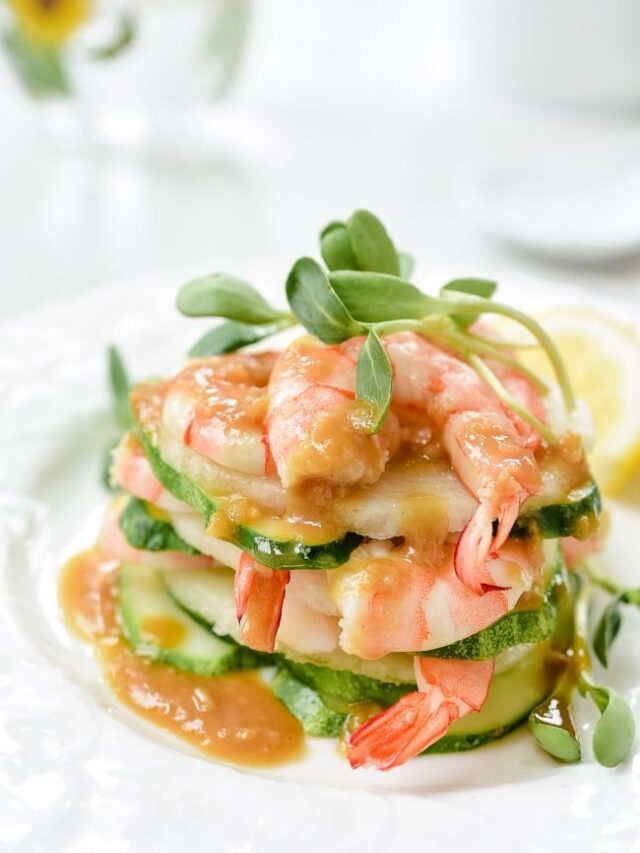 Shrimp Salad with Hot Mustard Dressing (Saewu Naengchae)