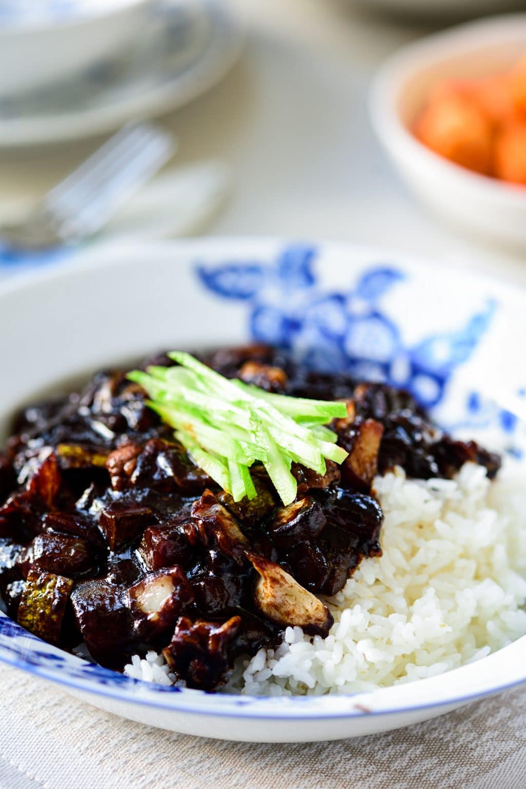 Jajangmyeon (Noodles in Black Bean Sauce) Korean Bapsang
