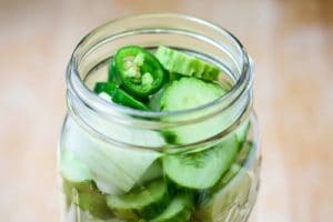 Cucumber pickles in soy sauce