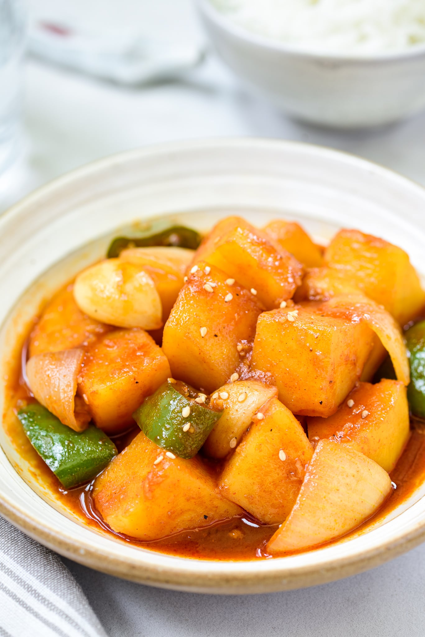 DSC3111 2 - Gamja Jorim (koreanische Schmorkartoffeln)