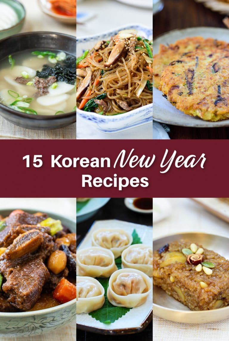 15 Korean New Year Recipes 6-photo collage for 15 Korean New Year Recipes