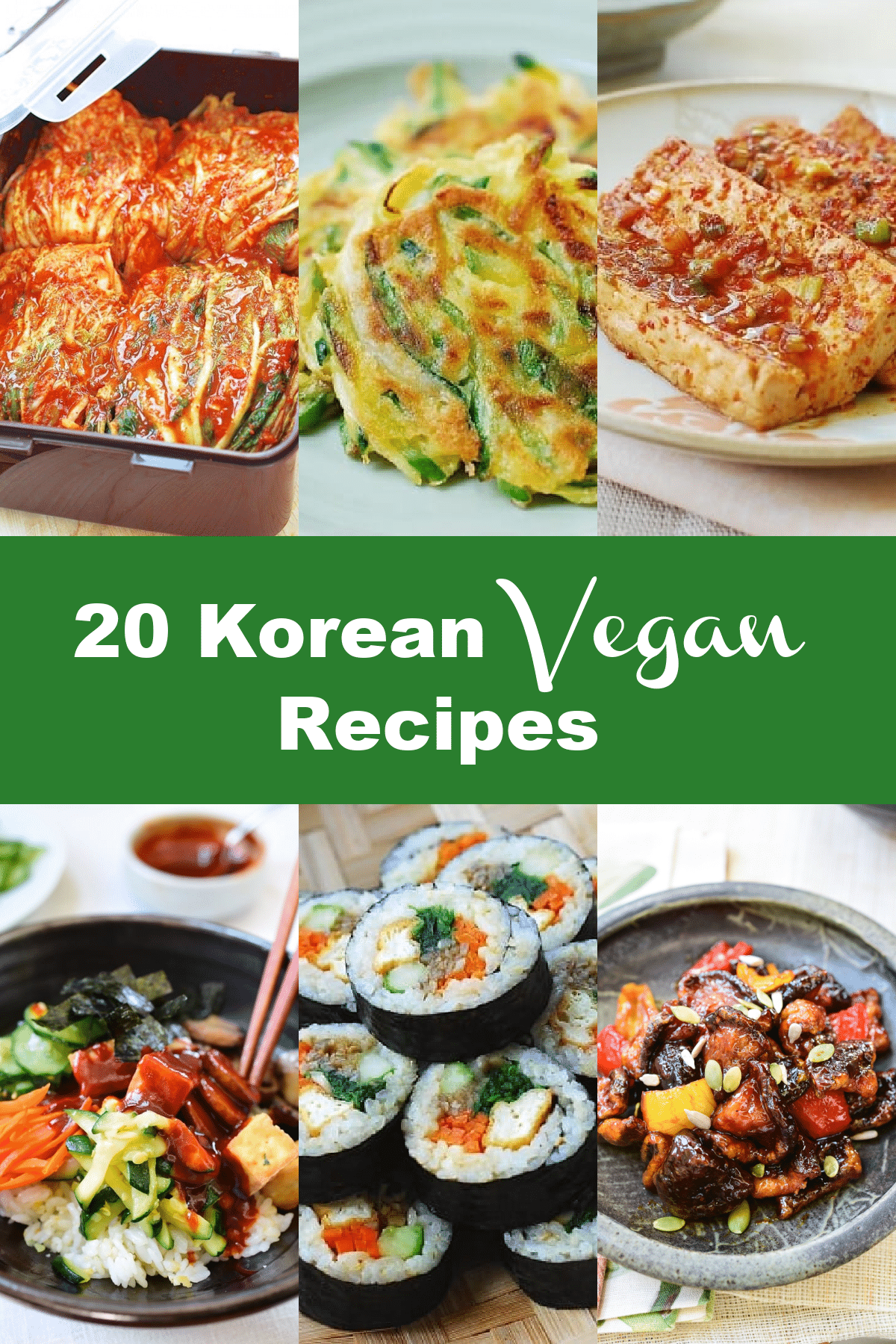 3 में 4 x 6 - 20 कोरियाई शाकाहारी व्यंजन