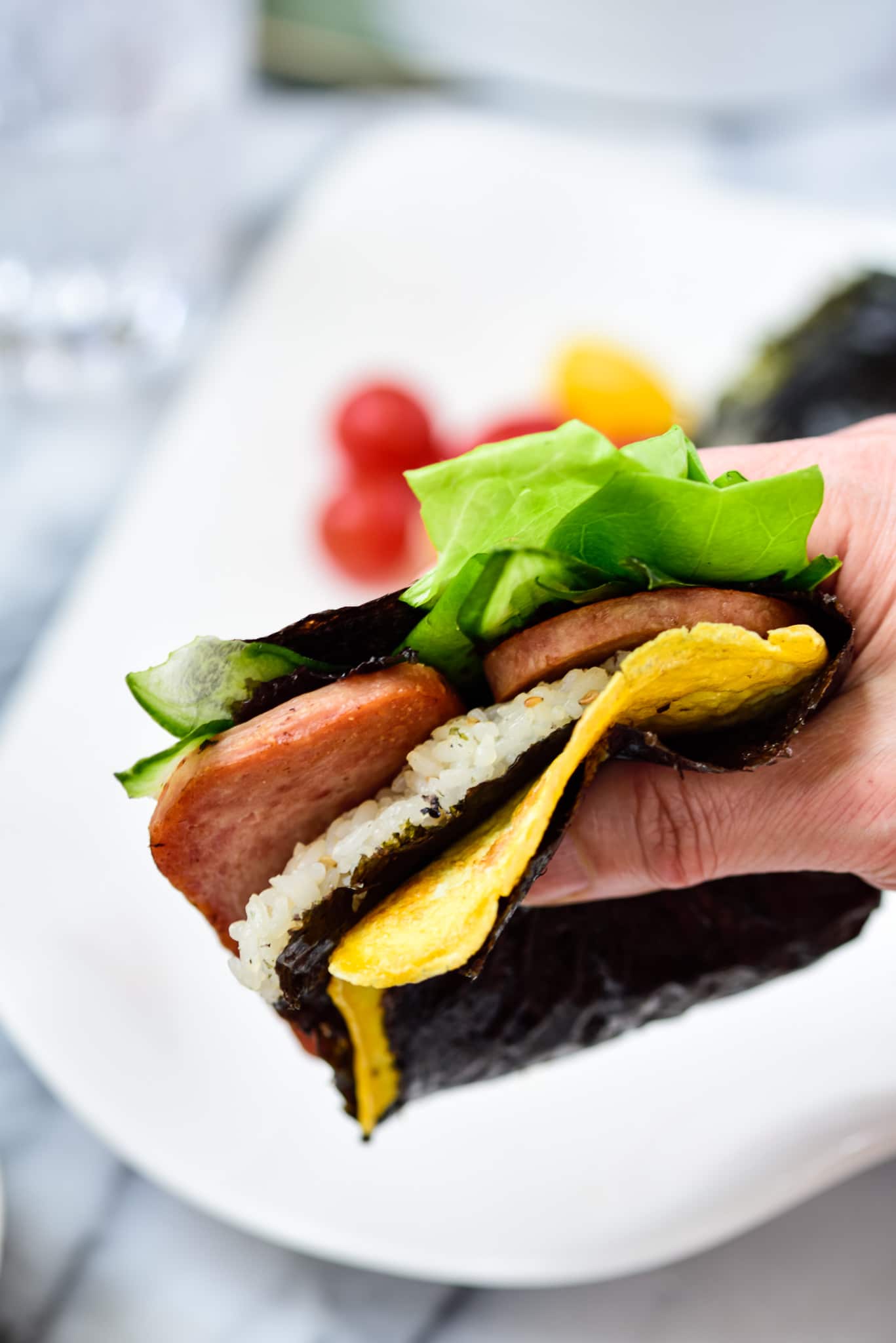 DSC8106 1 - Folded Kimbap (or Gimbap)