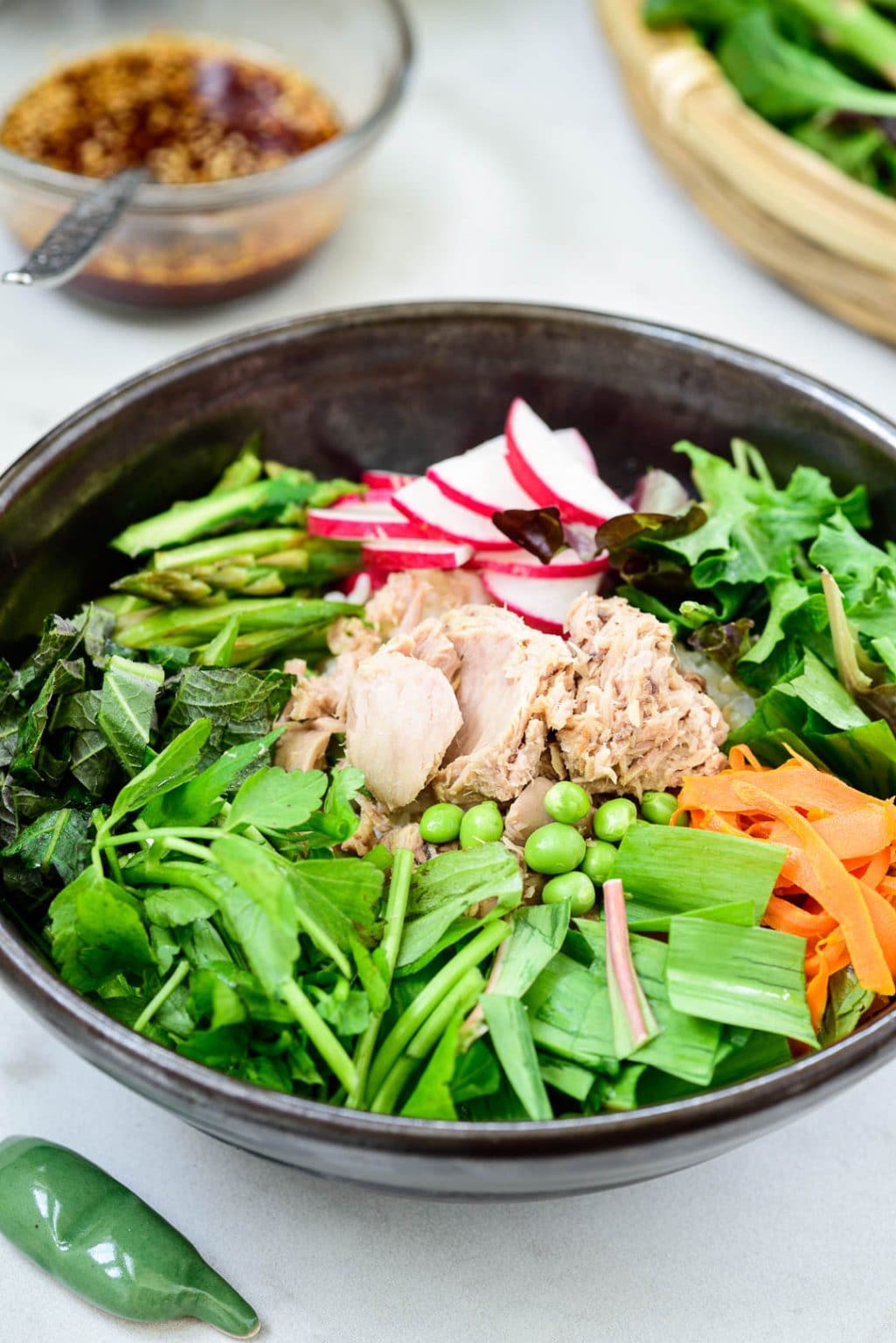 Tuna Bibimbap with Spring Vegetables Korean Bapsang