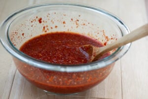 kimchi seasoning in a bowl