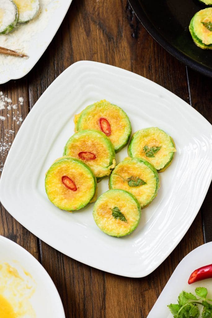 Hobak Jeon (Panfried Zucchini in Egg Batter) Korean Bapsang