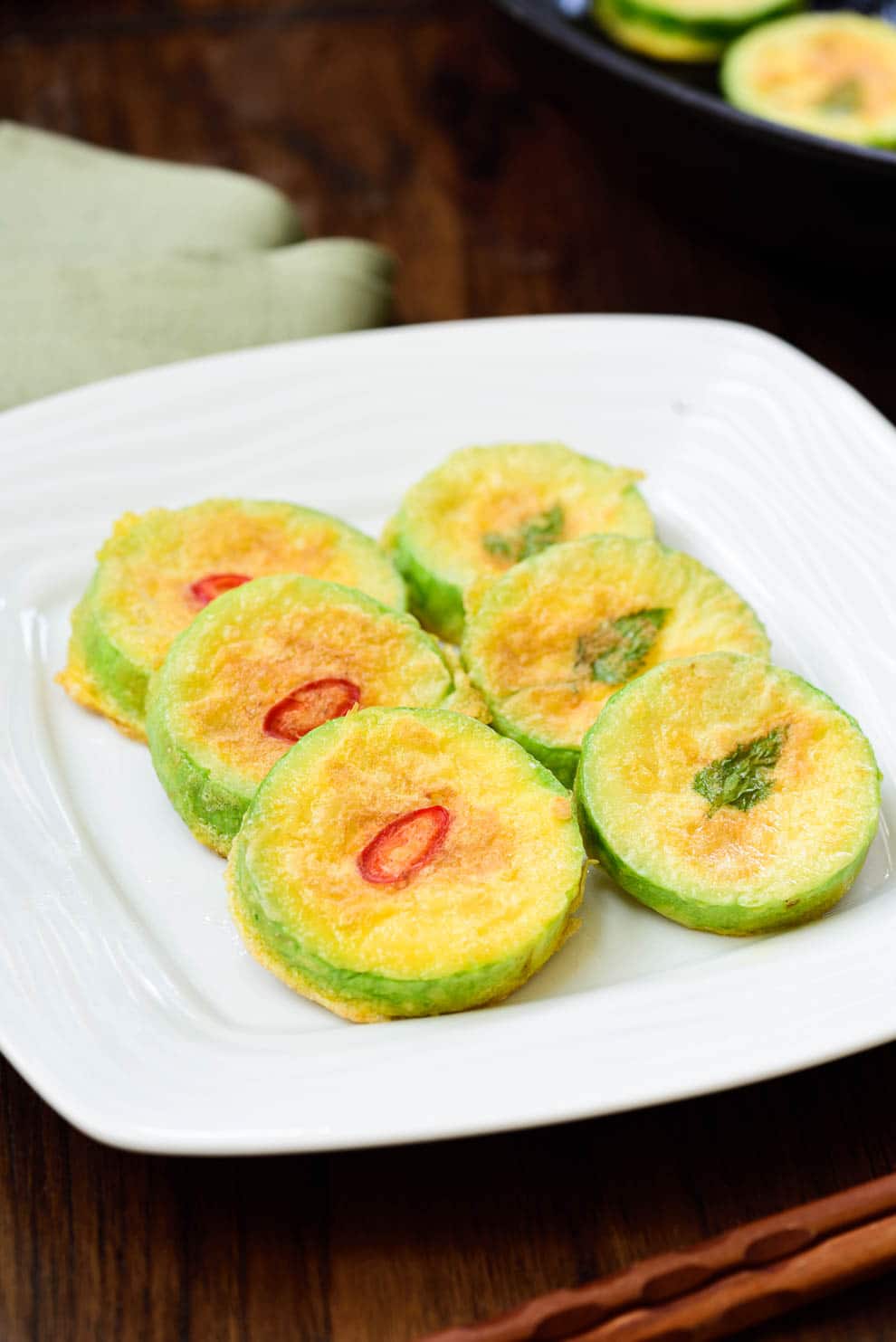 DSC1000 2 - Hobak Jeon (Pan-fried Zucchini in Egg Batter)