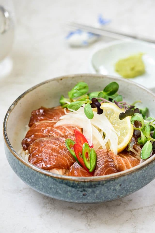 Yeoneojang (Soy Marinated Raw Salmon) Korean Bapsang