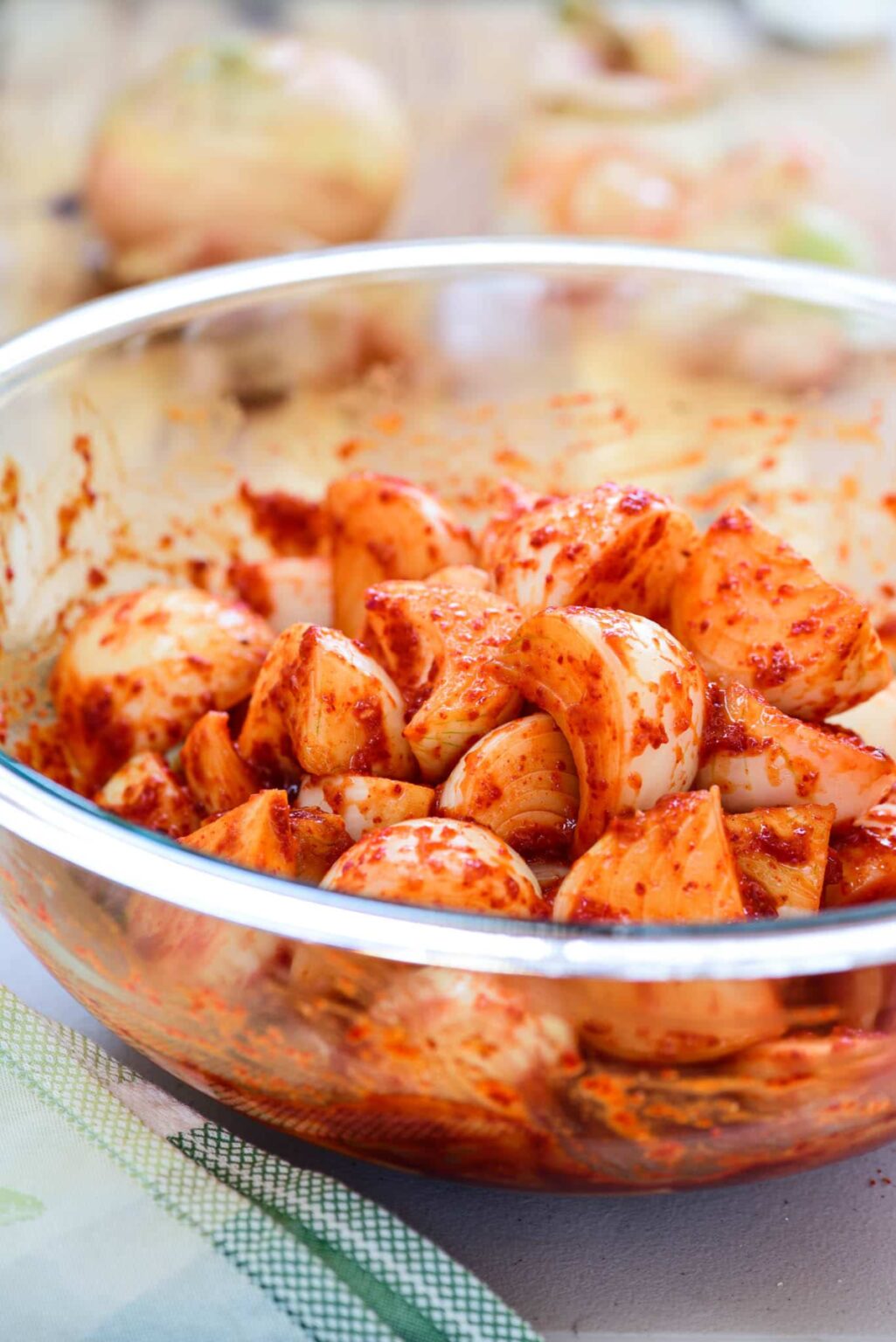 Yangpa Kimchi (Onion Kimchi) Korean Bapsang Karinokada