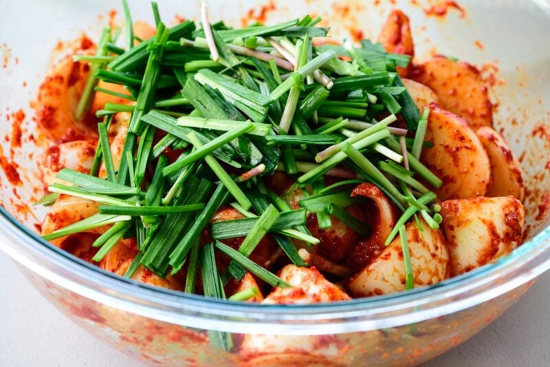 Yangpa Kimchi (Onion Kimchi) Korean Bapsang