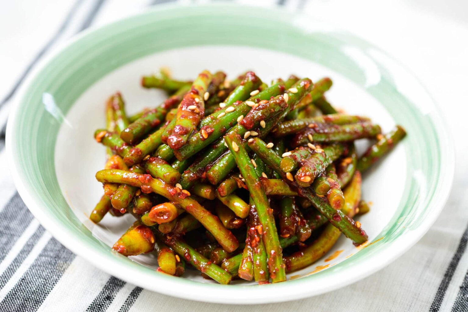 Maneuljjong Muchim (Spicy Garlic Scapes) Korean Bapsang