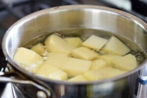 boiling potatoes